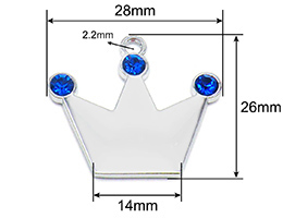 crown3size адресник в виде короны для собак кошек