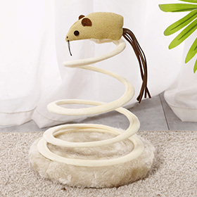 игрушка кошек мышка на пружине мышка на пружине для кошек